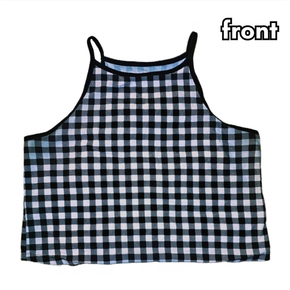 torrid sleeveless pajama top - plus size 2 - black and white checkered